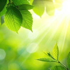 Lush green leaves bathed in sunlight (1)