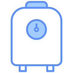 Boiler Outline Blue Color Icon