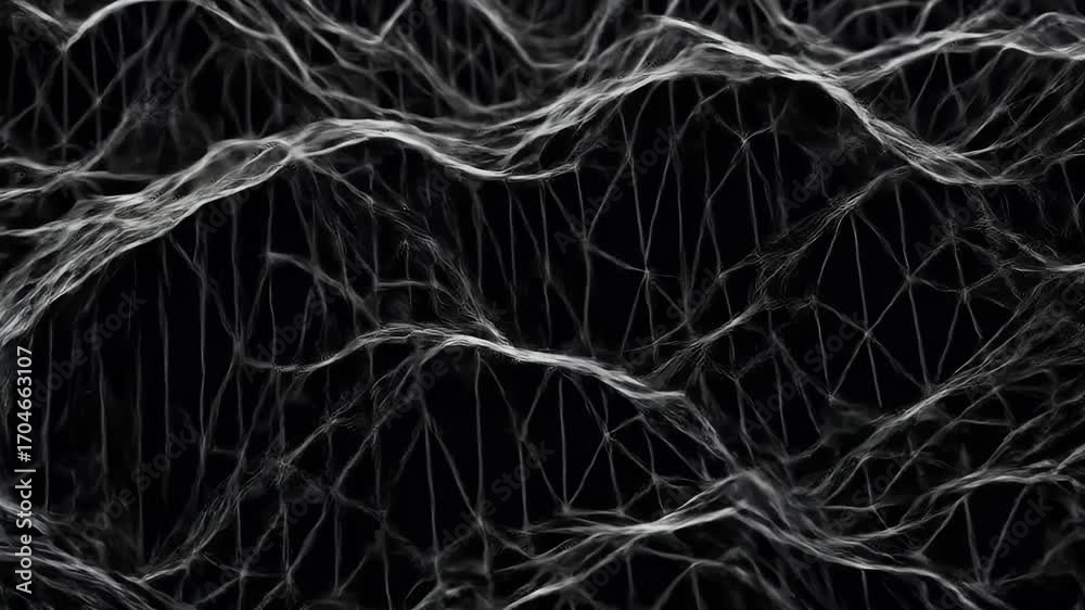 Wall mural abstract background white mesh net weaving waves flowing grid lines