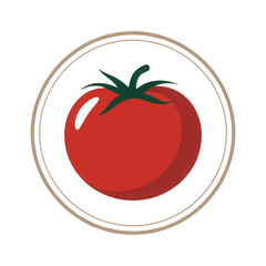 Vibrant Tomato Illustration Fresh Produce Icon Healthy Eating Symbol Culinary Ingredient Graphic