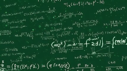 Abstract Background with Math Equations Greenboard Mathematics Concept - Powered by Adobe