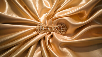 golden metallic silk drapery background