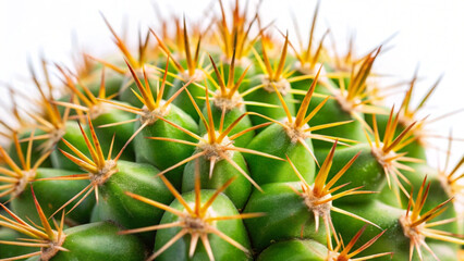a close up view of green cactus with sharp spines