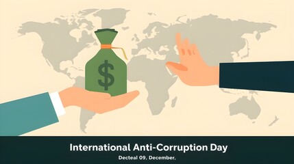 vector graphic of international anti-corruption day good for international anti-corruption day celebration. flat design. flyer design.flat illustration.