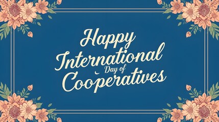 Day of Cooperatives. Holiday concept. Template for background, banner, card, poster with text inscription.