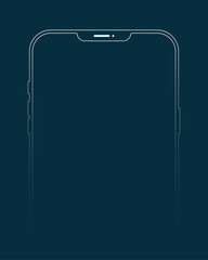 Minimal Smartphone Outline Vector Mockup