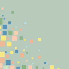 Obraz premium Abstract colorful square background with pastel tones, and geometric design Minimalist art.