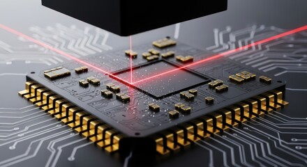 Semiconductor chip examination with laser beam offering detail and precision analysis in advanced