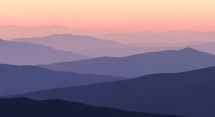 Fototapeta premium Misty Mountain Range at Dawn.