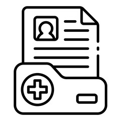patient data icon for updating medical file in hospital system