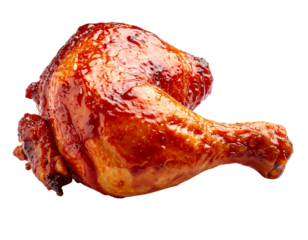 Modern Minimalist BBQ Chicken Leg Quarter PNG