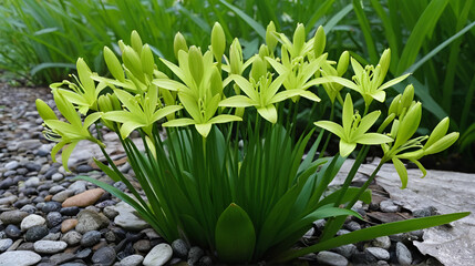 Obraz premium Clintonia borealis | Bluebead Lily | Native North American Plant Berry Fruit