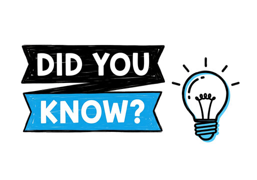 Did You Know question banner with a light bulb idea icon
