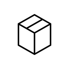 Box icon symbol for apps and websites. box sign and symbol, parcel, package