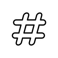 Hashtag icon symbol for apps and websites. hashtag sign and symbol