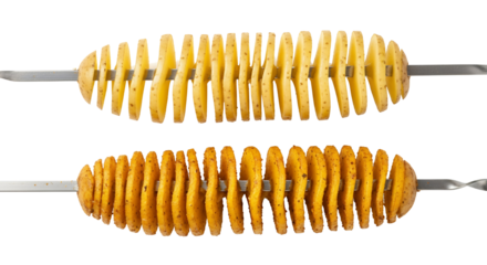 A tornado potato, white background isolated