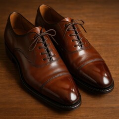 Classic Brown Leather Oxford Shoes