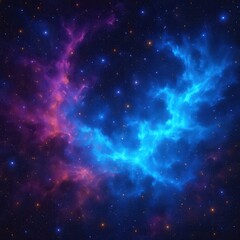 Naklejka premium Colorful Nebula in Outer Space