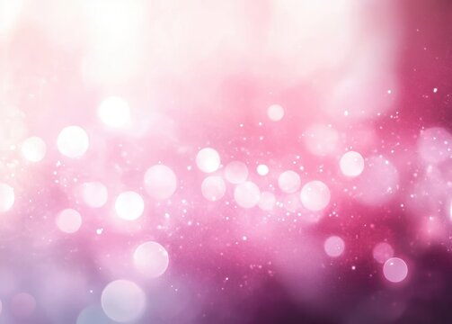 soft pink and purple bokeh light background with glowing blurred circles and sparkling particles conveying a dreamy mood