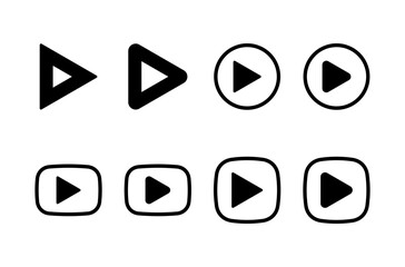 Play icon logo design. Play button sign and symbol