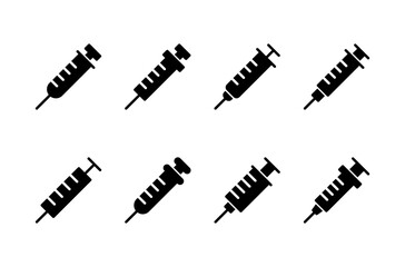 Syringe icon logo design. injection sign and symbol.vaccine icon