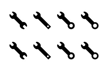 Wrench icon logo design. repair icon. tools sign and symbol
