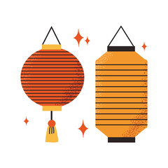 Chinese Lantern 5 icon clipart avatar isolated illustration