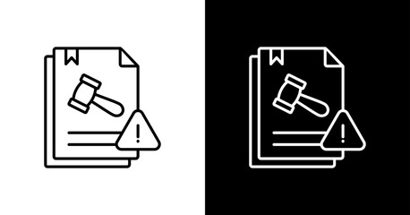 Legal Peril Icon Set Multiple Style Collection
