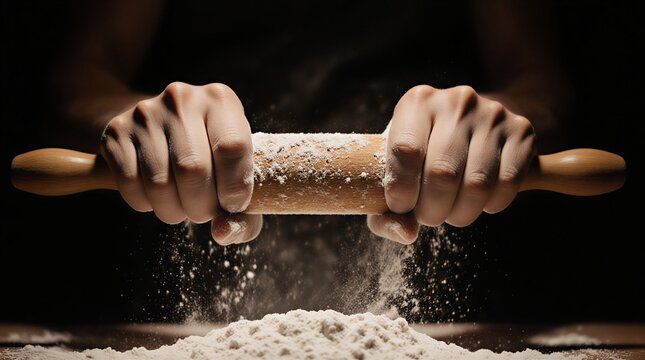 gymnast's hands gripping chalky bar with intense focus and determination | sport, fitness, motivation, training, performance theme