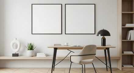 Modern minimalist home office workspace design inspiration