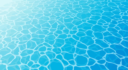 Obraz premium Turquoise Water Ripples Abstract Illustration for Summer Vibes and Relaxing Vacation Getaways, Seamless Digital Background