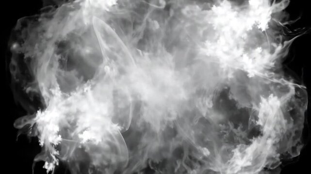 Ethereal smoke cloud in monochrome