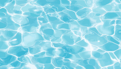 Obraz premium Abstract blue water texture with caustic light reflections and summer aquatic feel, perfect for tourism and wellness designs