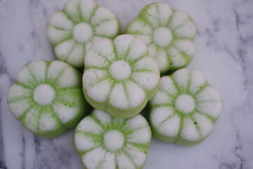 Six Delicate Floral-Shaped Cakes