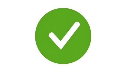 Green circle with a white checkmark