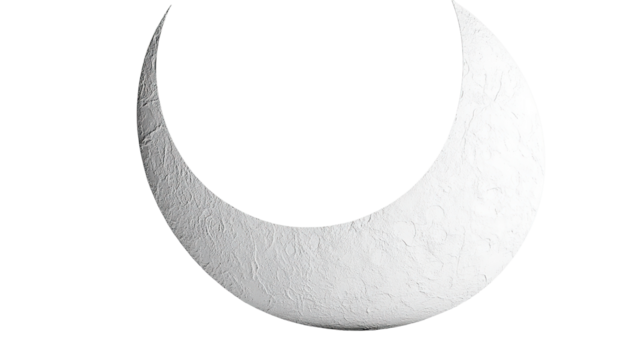 Half-white paper moon
