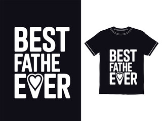 Best Father Ever Nature Leaf Print Tee