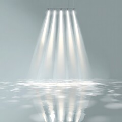 Empty stage lit by spotlights (1)