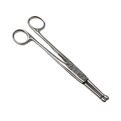Stainless steel, medical-grade forceps with rounded handles