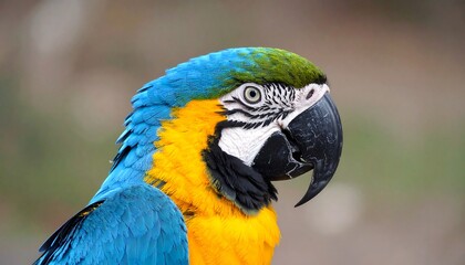 Obraz premium Close-up portrait of a vibrant macaw