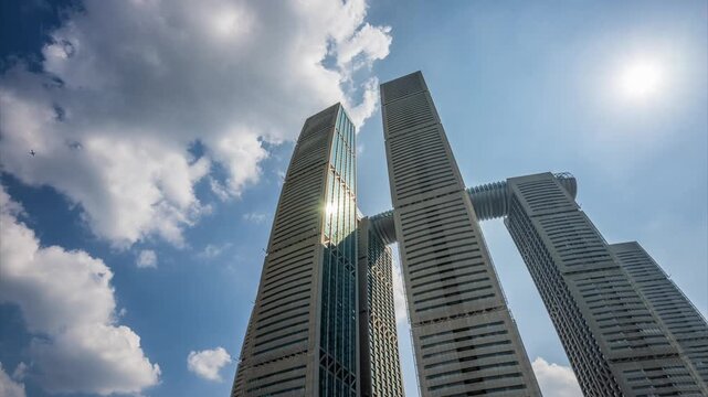 Looking up at Chongqing Raffles city
