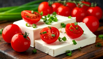 Fresh feta and cherry tomatoes