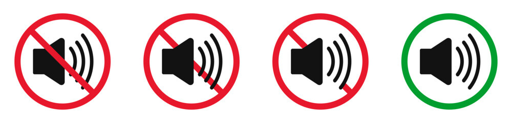 No sound sign icon. Mute symbol isolated on white background