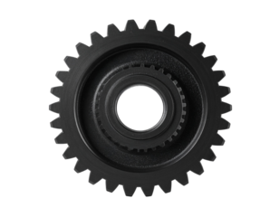 Minimal Floating Black Gear PNG (2)