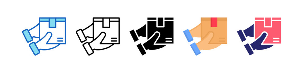 Delivery Multiple Style Icon Set Collection. 