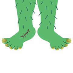 Zombie Feet Cartoon Illustration
