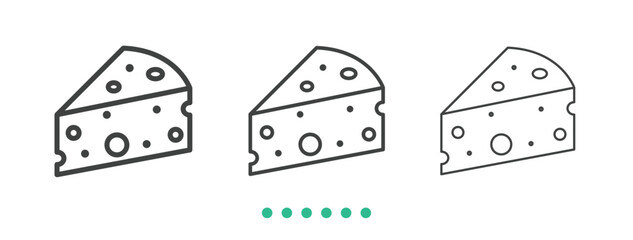 Cheese icon. Thin line icon vector