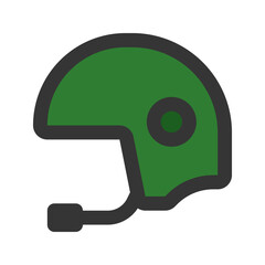 helmet outline fill icon