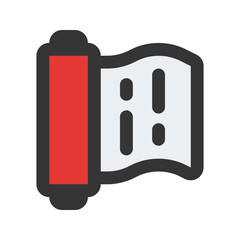 scroll outline fill icon