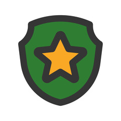 shield outline fill icon